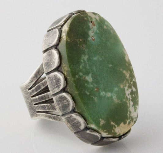 High Grade Natural Pilot Mountain Turquoise Ring