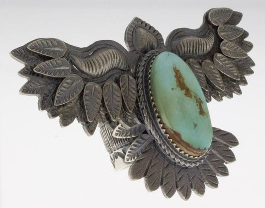 Natural Pilot Mountain Turquoise Eagle Ring