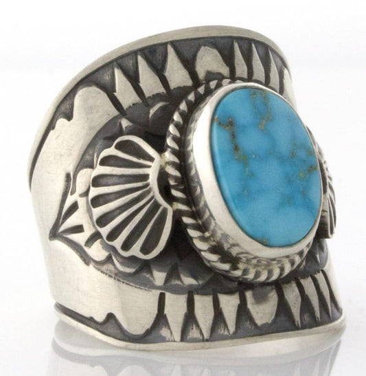 Bague en turquoise Kingman naturelle