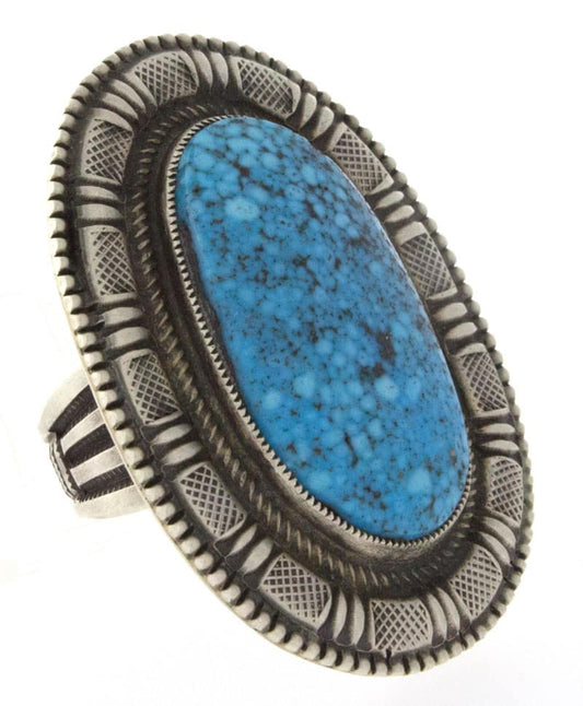 Natural Birdseye Kingman Turquoise Ring