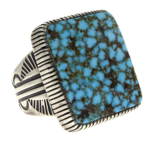 Natural Birdseye Kingman Turquoise Ring