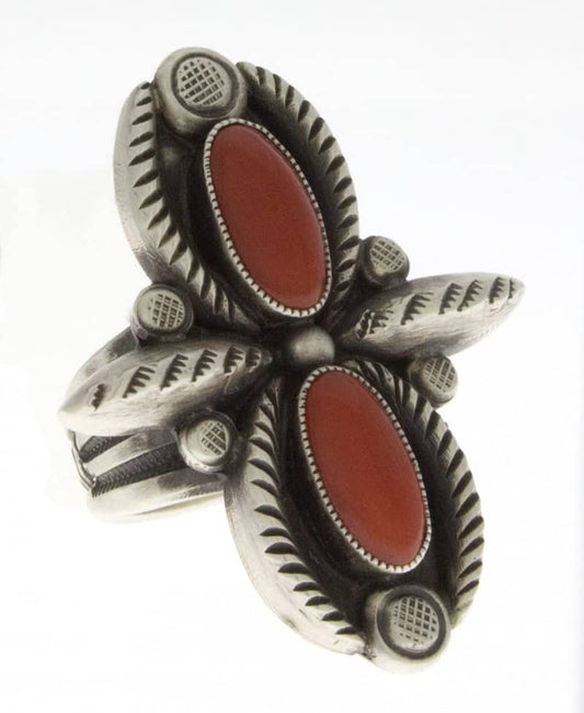 High Grade Natural Mediterranean Coral Ring
