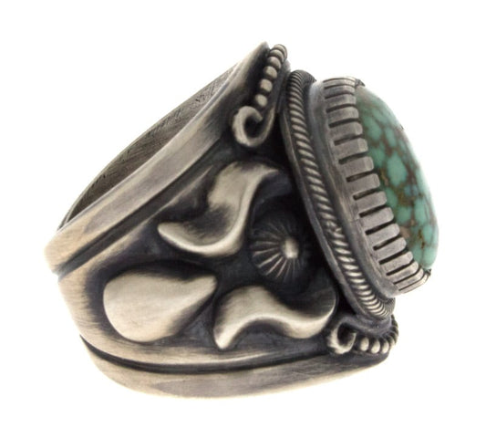 Natural Birdseye Kingman Turquoise Ring