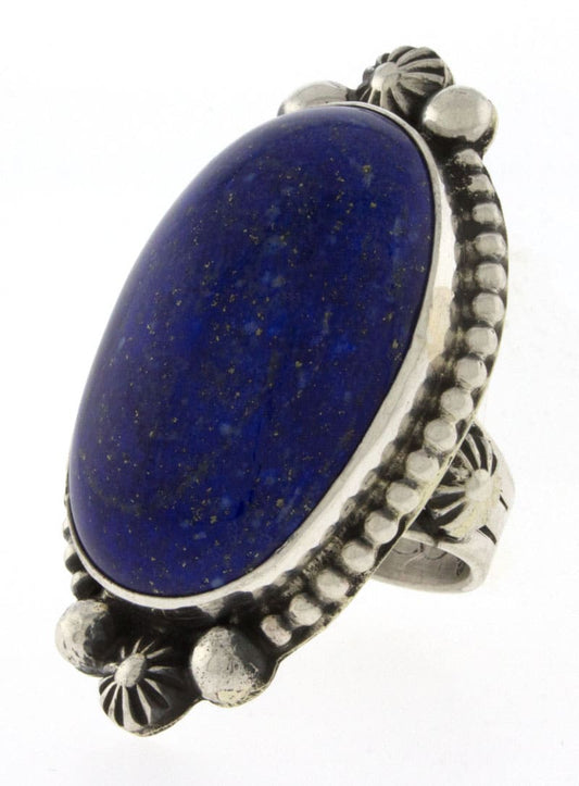 Natural Lapis Statement Ring