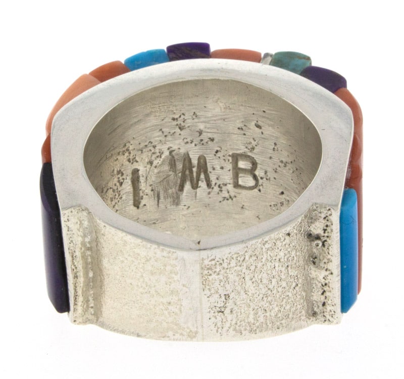 Tufa Cast Ring With Multi-Stone Height Inlay