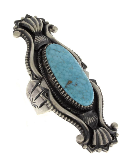 Bague en turquoise Kingman Birdseye naturelle