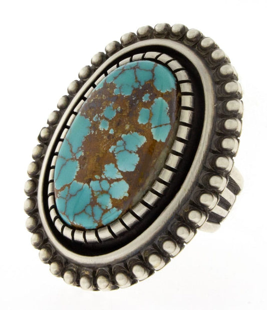Natural Blue Royston Turquoise Shadowbox Ring