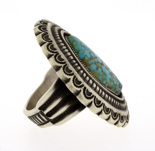 Natural Kingman Turquoise Shadowbox Ring