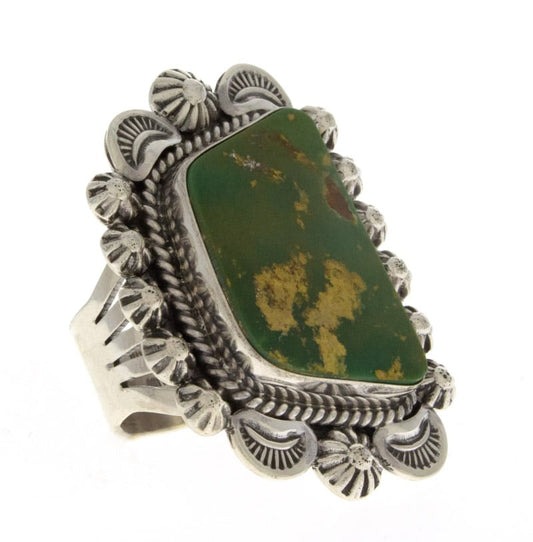 High Grade Natural Manassa Turquoise Statement Ring