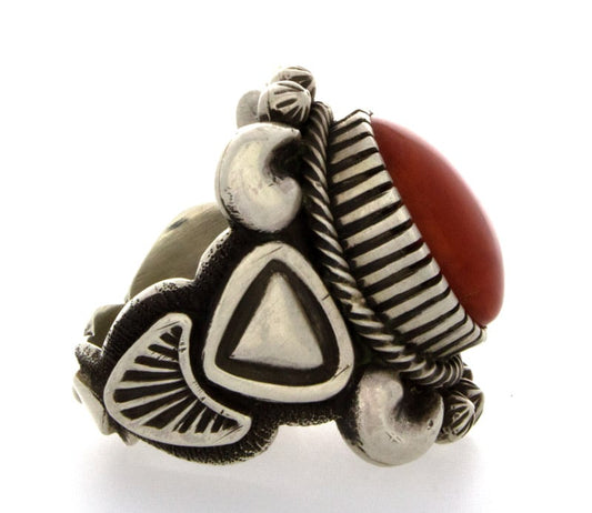 High Grade Natural Mediterranean Coral Ring