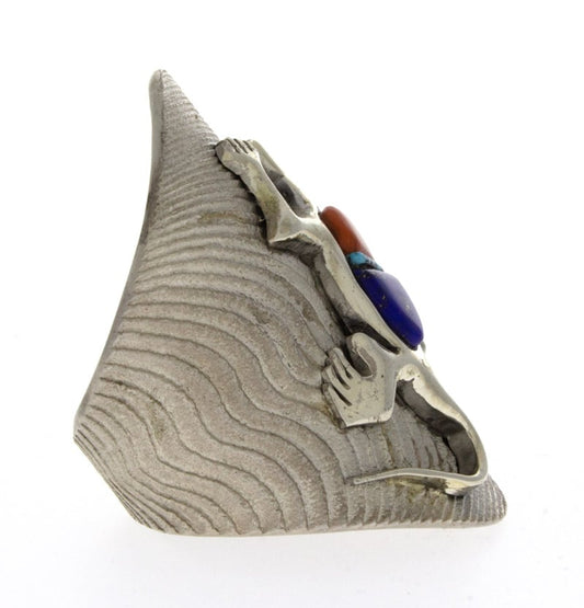 Multi-Stone Inlay Lizard Ring