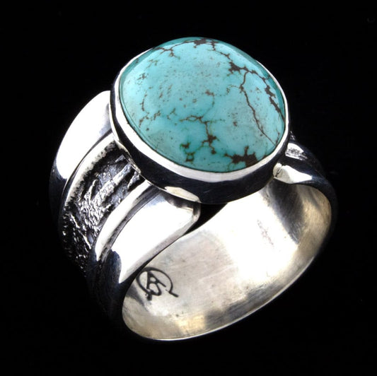 Natural Lone Mountain Turquoise Ring