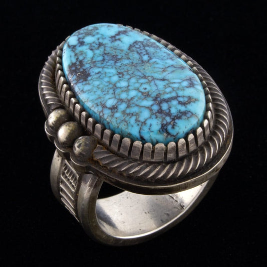 Natural Free-Form Kingman Turquoise Ring