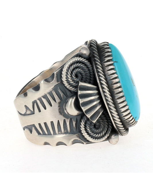 Natural Morenci Turquoise Ring