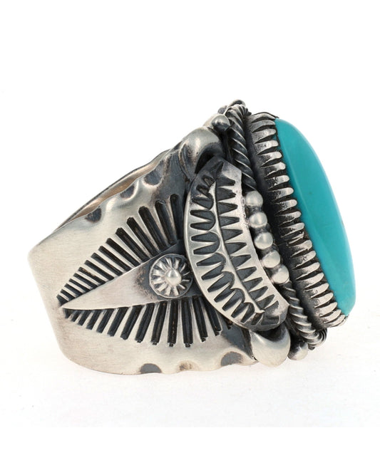 Natural Morenci Turquoise Ring