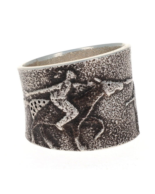 Tufa Cast "Buffalo Hunt" Ring