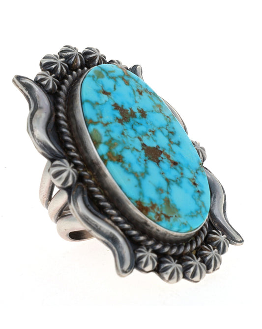 Bague imposante en turquoise naturelle de Kingman