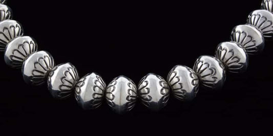 Handmade Sterling Silver Bead Necklace