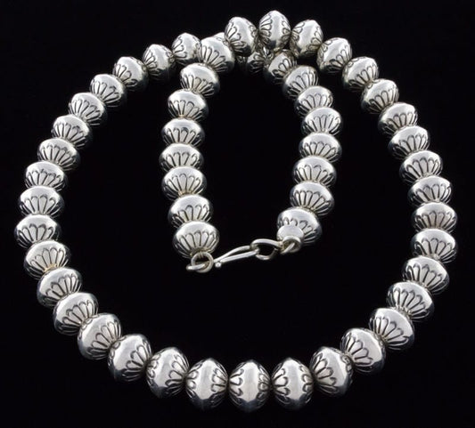 Handmade Sterling Silver Bead Necklace