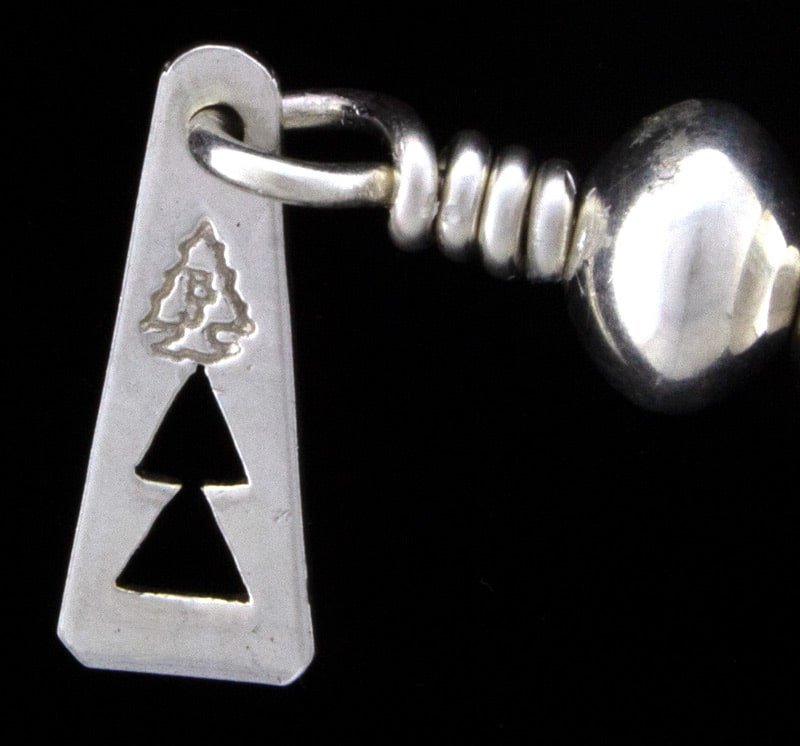 Handgefertigte Sterlingsilberperlenkette