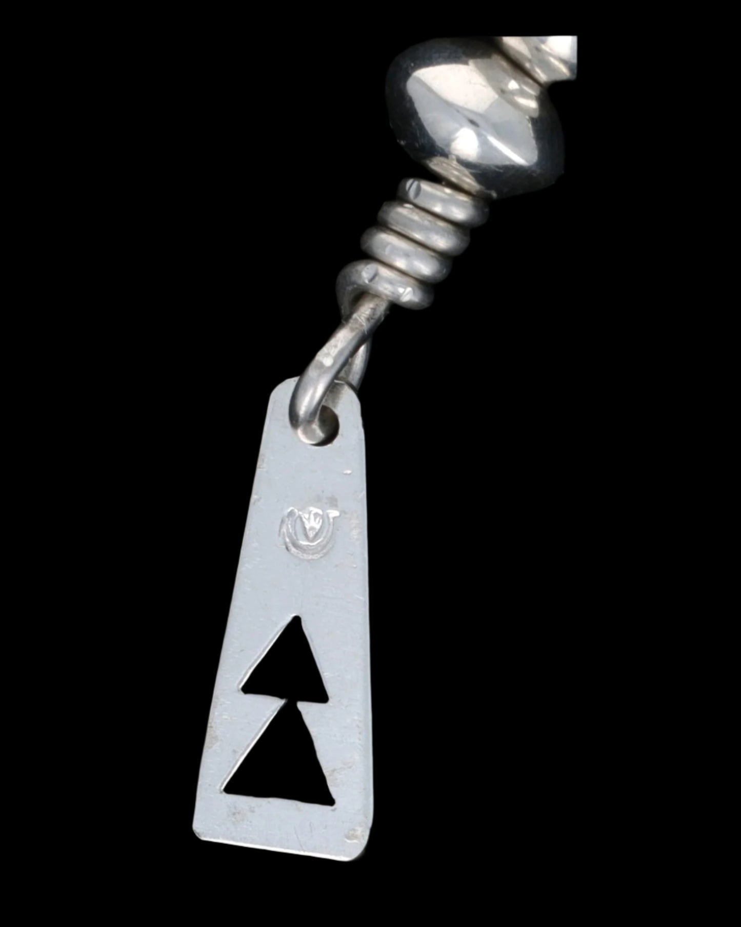 Collana di perle graduata in argento sterling fatta a mano