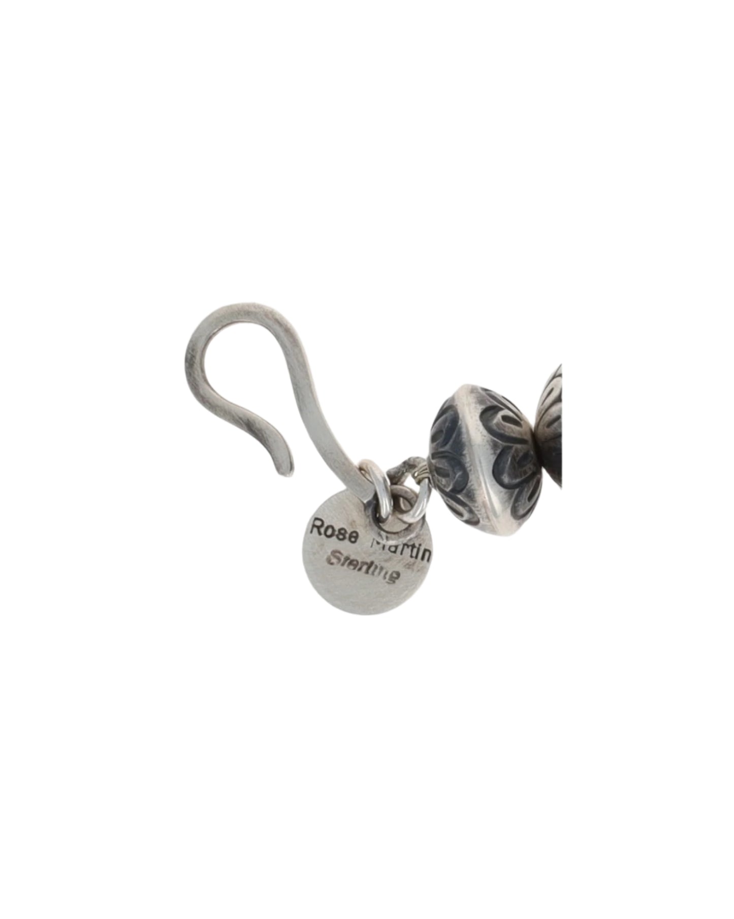 Handmade Graduated Sterling Silver Bead Necklace
