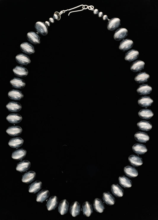 Handmade Sterling Silver Bead Necklace