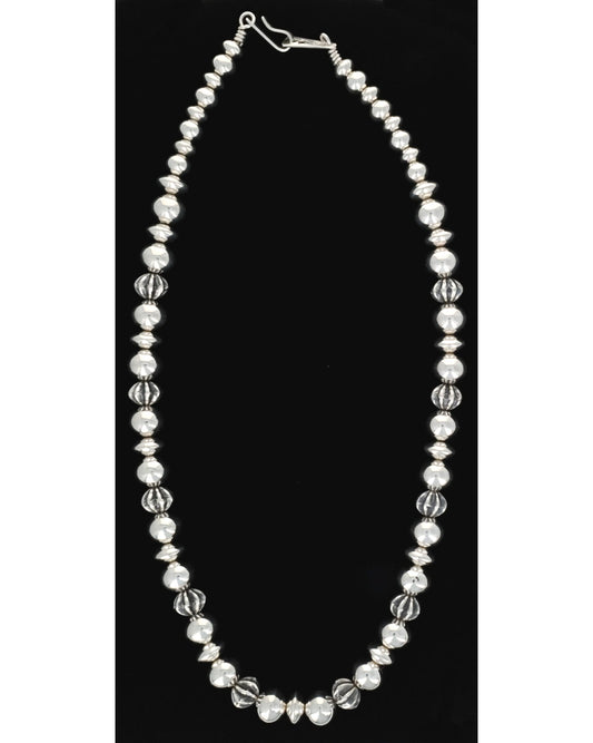 Handmade Sterling Silver Bead Necklace