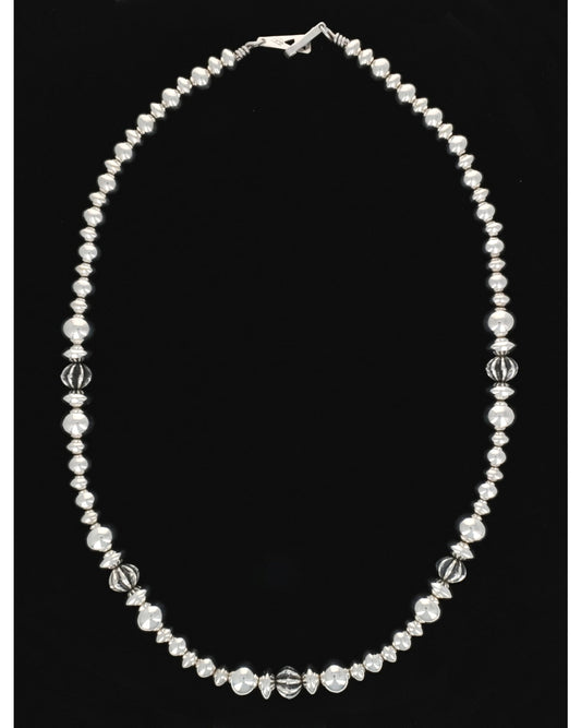Handmade Sterling Silver Bead Necklace
