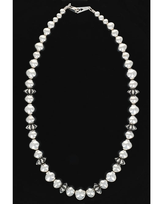 Handmade Sterling Silver Bead Necklace