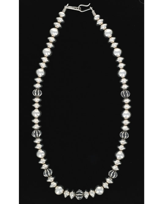 Handmade Sterling Silver Bead Necklace
