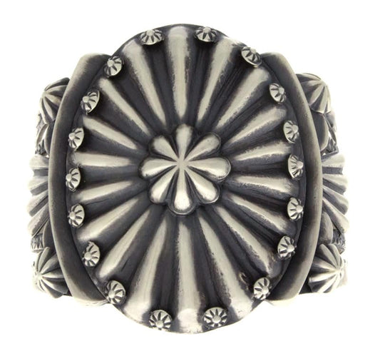 Sterling Silver Concho Style Bracelet
