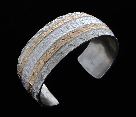 Sterling Silver & 14K Gold Bracelet