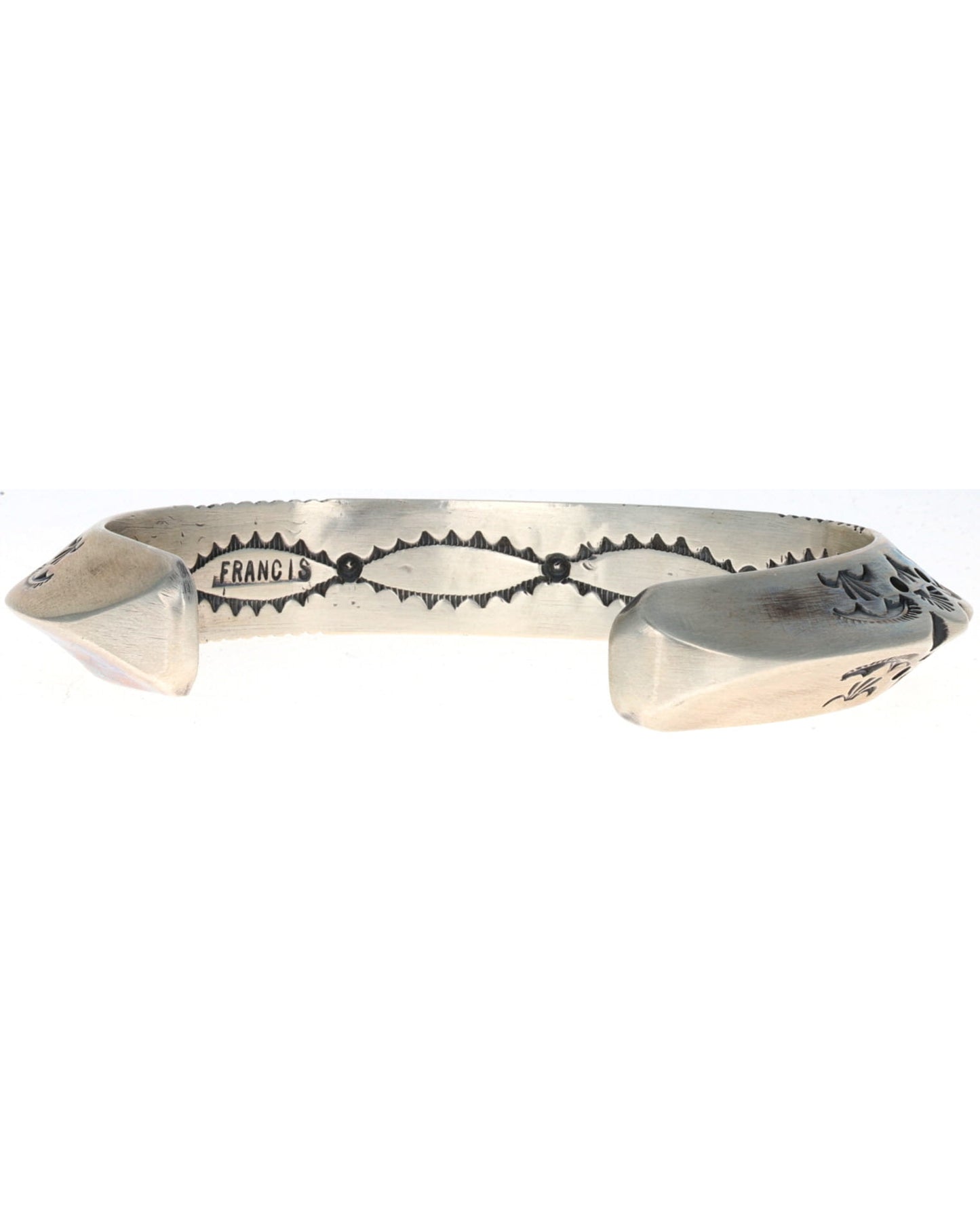 Solid Sterling Silver Triangulated Bracelet