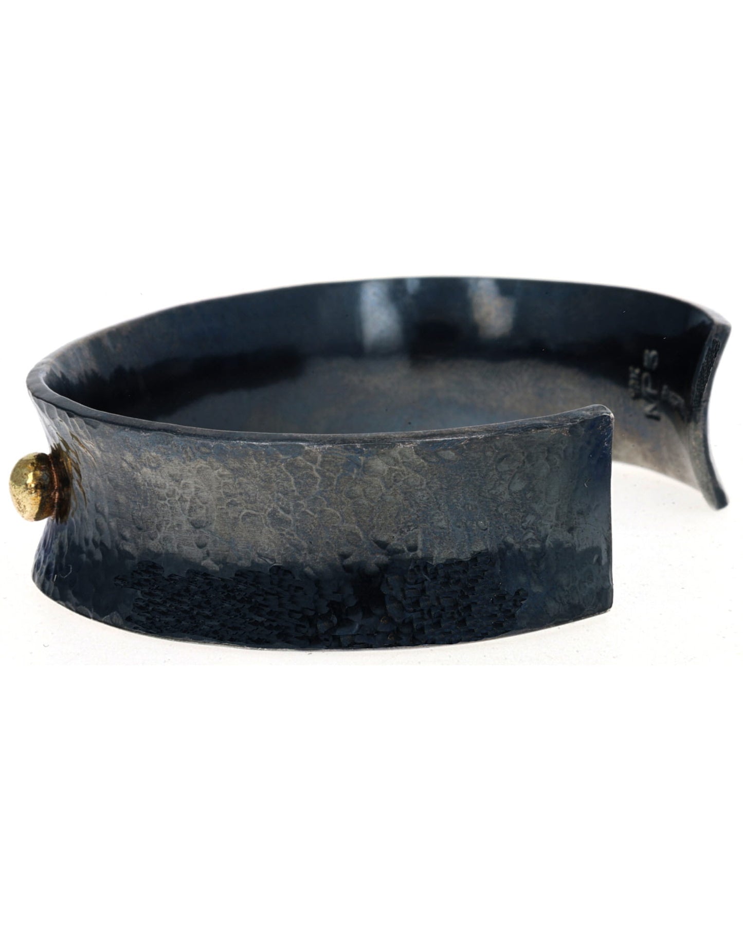 Sterling Silver Bracelet With 18K Gold Button