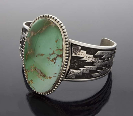 Natural Royston Turquoise Overlay Bracelet
