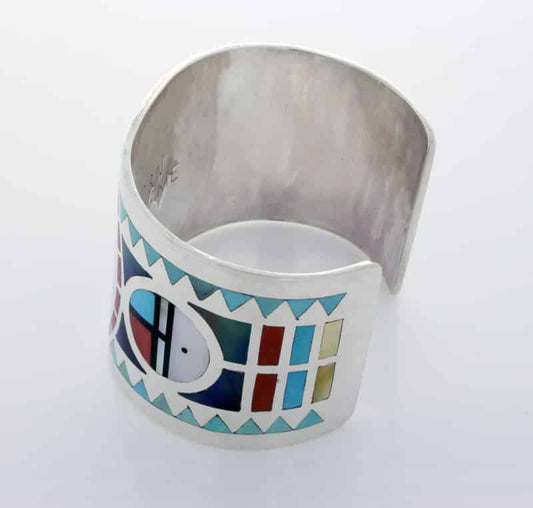Multi-Stone Inlay Knife Wing Dancer Bracelet