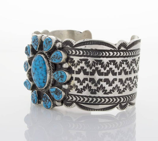 Natural Kingman Turquoise Cluster Bracelet