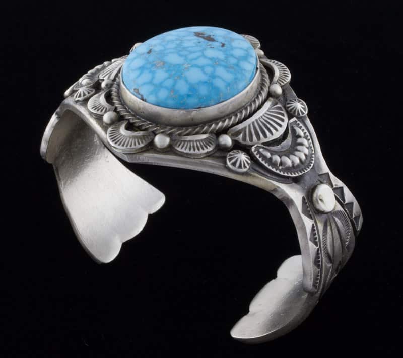 Natural Birdseye Kingman Turquoise Bracelet