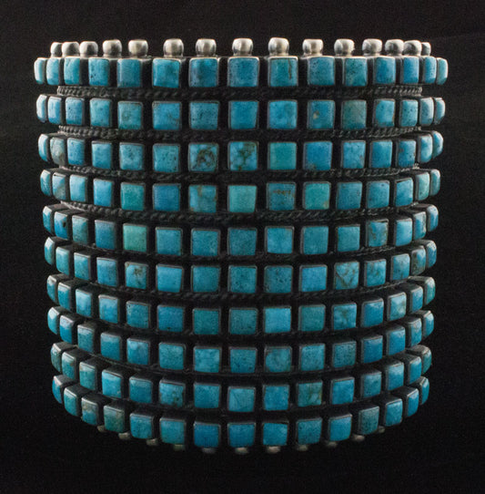 Kingman Turquoise 10-Row Statement Bracelet