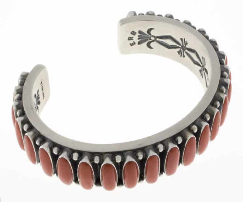 High Grade Natural Mediterranean Coral 25-Stone Row Bracelet