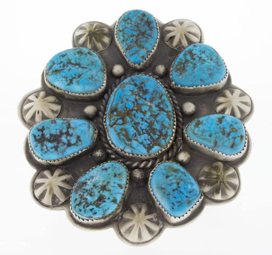 Natural Sleeping Beauty "Sea Foam" Turquoise Nugget Cluster Bracelet