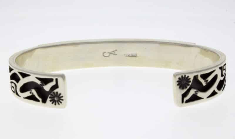 Bracelet en argent sterling avec un design en incrustation de turquoise naturelle de haute qualité de Cloud Mountain