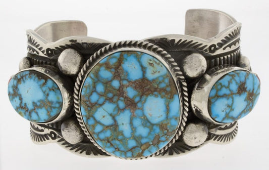 Natural Birdseye Kingman Turquoise & Natural Coral Bracelet