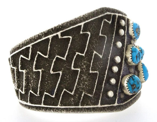 Bracciale in Tufa Cast con Turchese Kingman Naturale