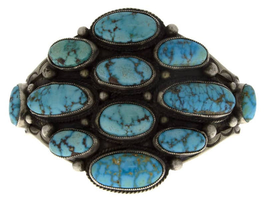 Natural Turquoise Mountain Turquoise Cluster Bracelet