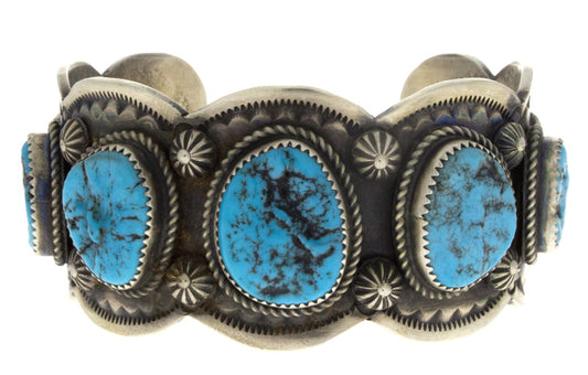 Natürliche Sleeping Beauty "Sea Foam" Türkis 5-Stein Reihe Armband