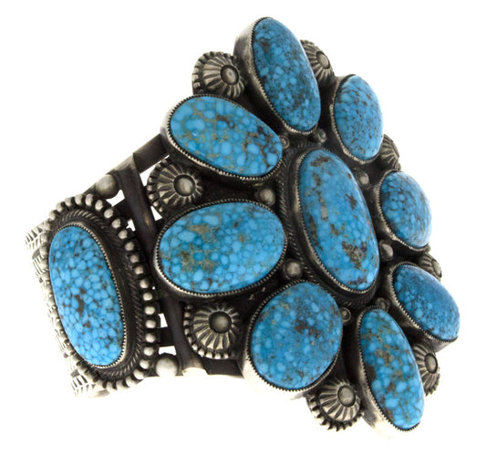 Natural Birdsye Kingman Turquoise Cluster Bracelet