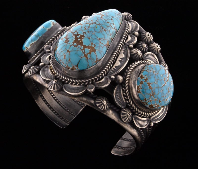 【国内正規品】126,700円 STONE  ナイロンメタル W31 RAYMOND YAZZIE PILOT MOUNTAIN TURQUOISE CUFF – Kittie K Ranch and Co