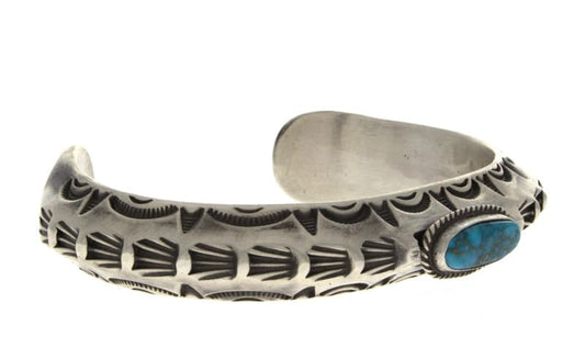 Natural Morenci Turquoise Triangulated Bracelet